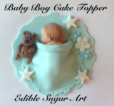 Fondant Baby Boy Cake Topper Baby Shower Baptism Christening Baby Cake Topper Fondant Gum Pas Baby Shower Cake Topper Baby Cake Topper Baby Boy Cake Topper