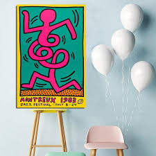 Description ===== after keith haring. Montreux Jazz Festival 1983 Harinying Art Poster Print