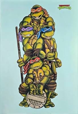 Poster TMNT Teenage Mutant Ninja Turtles Stack 1990 Vintage | eBay