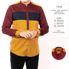 Model baju batik pria dengan desain yang modern seperti slimfit yang kecil pada bagian lengan dan ngepress dengan tubuh merupakan salah satu jenis batik pria yang sedang booming saat ini. Jual Kemeja Pria Lengan Panjang Kombinasi Warna Premium Baju Cowok Jakarta Pusat Lapakzaliah Tokopedia
