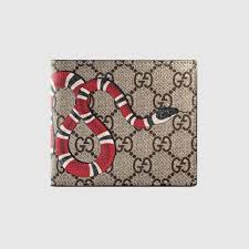 Gucci Men S Genuine Leather Wallet Credit Card Bifold Gg Supreme In Neutrals Modesens Gucci Wallet Designer Wallets Wallet Men