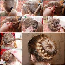 Chignon Tresse Photos Et Idees Superbes A Emprunter Coiffure Mariage Enfant Coiffure Enfant Coiffure Communion