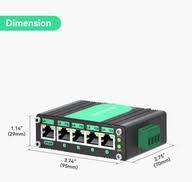 5 Ports DC9-54V Input Full Gigabit POE Switch with Voltage Booster