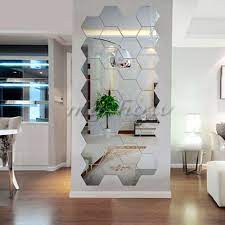 Use on ceilings, walls, or as an outdoor mirror. 6 Pcs Mirror Art Diy Home Decorative Acrylic 3d Wavy Mirror Wall Stickers Decal Decor Decals Stickers Vinyl Art Home Garden