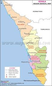 Kerala state districts area population other information dhanvi. Kerala Regions Map India Map Political Map Map