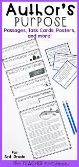 Author S Purpose For 3rd Grade Authors Purpose Activities Authors Purpose Authors Purpose Third Grade