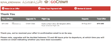 Tickets must be booked directly with virgin atlantic, and if your flight is eligible you will receive an email invitation to make a bid. Fabulous Fridays Upgrading Cheap Economy Tickets To Business Class Via Bidding Process Royal Jordanian Kuala Lumpur To Bangkok Loyaltylobby