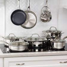 Cuisinart stainless steel cookware set. Cuisinart 14pc Stainless Steel Cookware Set 83 14 Target