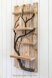 Rustic Home Decor Large Wall Art Reclaimed Pallet Shelves Wood Home Decor Handmade Home Art Shelves