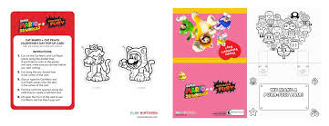 Cat Mario Cat Peach Printable Valentine S Day Card Play Nintendo While i ported fury bowser, and a whole lot of cats! cat mario cat peach printable