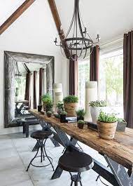 Home Of I O Metro Owners Mix Of Reclaimed Table Industrial Stools Modern Metal Mirrors And Dining Room Industrial Dining Room Design Informal Dining Rooms