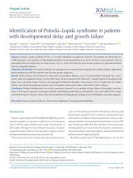 Pdf Identification Of Potocki Lupski Syndrome In Patients With Developmental Delay And Growth Failure