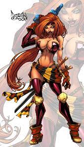 Red monika from battle chasers. Nema S Red Monika By Pixelisedmind On Deviantart