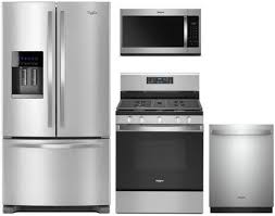 Brands like samsung, best buy ad whirlpool offer best deals. 4 Piece Kitchen Appliances Package With Wrf555sdfz 36 French Door Refrigerator Wfg525s0jz 30 Gas Range Wdt750sahz 24 Built In Fully Integrated Dishwasher And Wmh31017hz 30 Over The Range Microwave In Stainless Steel