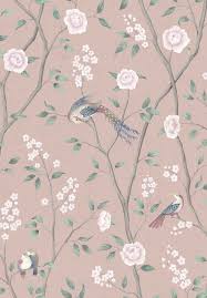 Traditional and modern floral prints for bedrooms, living rooms, and kitchens. Home Improvement Floral Wallpaper Cream Birds Green Lilac Stripes Arts Crafts Samples Available Home Garden