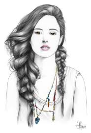 Portfolio Helene Cayre Avec Images Comment Dessiner Des Cheveux Dessin Coiffure Yeux Dessin