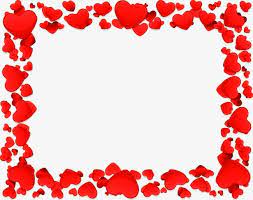 Love Border Love Heart Shaped Frame Png And Vector Love Png Tag Template Border