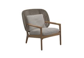 The solid wood frame is available in nutwood, oak or oak stained wengé. Kay Low Back Lounge Chair By Gloster Furniture Stylepark
