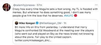 In this case, we're talking about football memes, and a certain footballer harry maguire. Man United Super League Harry Maguire Confronted Ed Woodward At Meeting Givemesport