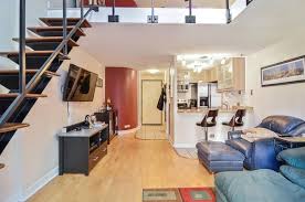 Modern Apartment With Open Concept Floor Plan And Loft Bedroom Also Featuring Hardwood Floors Ope One Bedroom Apartment Loft Apartment Designs Lofts For Rent