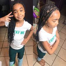 Knotless Braids For Kids Braids For Kids Kids Crotchet Hairstyles Kids Braided Hairstyles