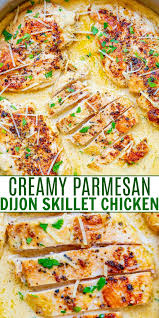 Creamy Parmesan Dijon Skillet Chicken Averie Cooks Recipe Creamy Parmesan Skillet Chicken Easy Roasted Chicken Recipe