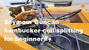 The wires inside a humbucker are fragile, and it's easy to destroy a pickup if you're not careful.) if your humbucker sports a metal cover, it must be removed for 1. Seymour Duncan Humbucker Coil Splitting Wiring For Beginners Youtube