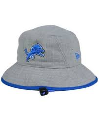 New Era Detroit Lions Nfl Heather Gray Bucket Hat Sports Fan Shop By Lids Men Macy S Hats New Era Detroit Lions