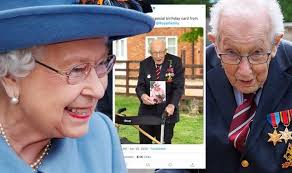 100 years through the eyes of the nhs's fundraising hero. Queen S News Captain Tom Moore Reveals What Her Majesty Wrote In 100th Birthday Card Royal News Express Co Uk