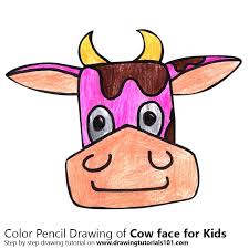 Learn How To Draw A Cow Face For Kids Animal Faces For Kids Step By Step Drawing Tutorials This step by step tutorial will show you how. learn how to draw a cow face for kids