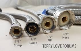 Highcraft 27130-Nl Lead Free Stainless Steel Braided Faucet Supply Line  With 1/2