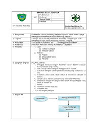 Dengan memberikan vaksinasi melalui suntikan maupun oral bisa. Sop Imunisasi Campak
