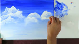 Maybe you would like to learn more about one of these? Sponge Painting Clouds With Blue Sky My Second Attempt Youtube