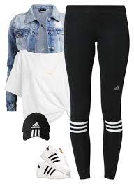 Outstanding Street Fashion Outfit Would Combine With Any Piece Of Clothes Outfits With Leggings Adidas Outfit College Outfits