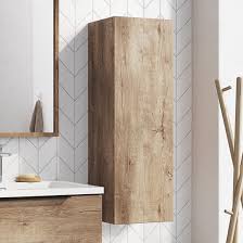 Fascinating oak bathroom wall cabinets ideas. Harbour Virtue 900mm Wall Mounted Tall Storage Cabinet Rustic Oak Tap Warehouse