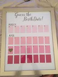 Guess The Due Date Birth Date Game For Baby Shower Babyshowerideasforgirls Girl Baby Shower Decorations Office Baby Showers Baby Shower Inspiration