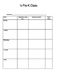 Send Home Calendar And Discipline Chart