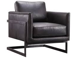 Moe S Home Collection Luxe Black Accent Chair In 2020 Black Accent Chair Moe S Home Collection Black Leather Chair
