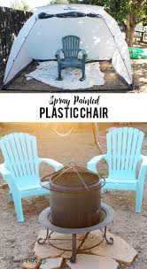 Sanding scuffs up the surface and makes the paint stick better. Spray Paint Plastic Chairs