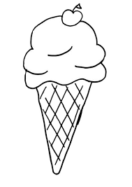 The triangular ice cream cone has been depicted in one of the printable pages. Coloring Pages Ice Cream Coloring Page