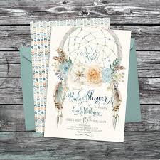 Dreamcatcher Boho Baby Shower Invitation Digital Printable Files Feathers Bohemian Boho Baby Shower Invitations Baby Shower Invitations Bohemian Baby Shower