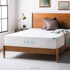 Gel infused memory foam regulates temperature while conforming to the body to ease pressure points. Certipur Us Certified Lucid 10 Inch Gel Memory Foam Mattress Medium Feel Furniture Home Garden