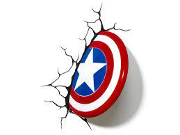 Forget about lighting up your room with a boring nightlight because the 3d wall art captain america nightlight makes it look like the first avenger just slammed his shield through your wall. Marvel Comics 3d Captain America Shield Wall Light Buy Online In Monaco At Monaco Desertcart Com Productid 14706002