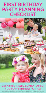 1st Birthday Party Planning Checklist Birthday Party Planning With Printable Checklist Trello Board Birthday Party Checklist Birthday Parties Party Planning Checklist