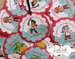 Jake And The Neverland Pirate Or Peter Pan Returns Set Of Printable Cupcake Toppers Favor Tags Invitaciones Cumple Pirata Y Piratas