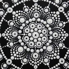 Black And White Mandala Rock Painting Black And White Mandala Dot Painting Dot Art Dotillism Etsy Dot Painting Mandala Painted Rocks Dot Art Painting