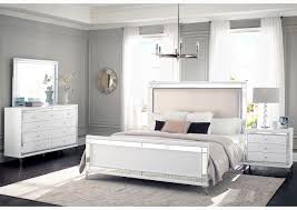 4 piece catalina sleigh bedroom set antique platinum. Catalina Metallic White Upholstered Queen Panel Bed W Dresser Mirror Furniture Stores In Chicago One Of The Best Chicago Furniture Stores