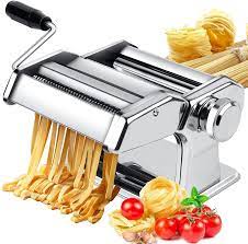 Amazon.com: Pasta Machine, 150 Roller Pasta Maker, 9 Adjustable Thickness Settings Noodles Maker with Washable Aluminum Alloy Rollers and Cutter,Perfect for Spaghetti, Fettuccini, Lasagna or Dumpling Skins : Home & Kitchen