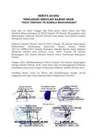 Dalam kegiatan deklarasi sekolah ramah anak ini hadir dari dinas pendidikan kota surakarta, diwakili oleh kabid smp abdul haris almayah. Contoh Kata Kata Deklarasi Sekolah Ramah Anak