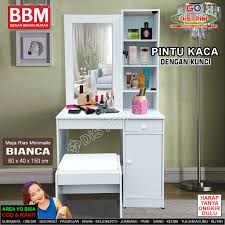 Jalan songoyudan 31b, surabaya kami jual produk plastik rumah t Meja Rias Murah Dapat Kursi Bangku Rak Samping Dengan Pintu Kaca Bawah Ada Lemari Kecil Laci Shopee Indonesia